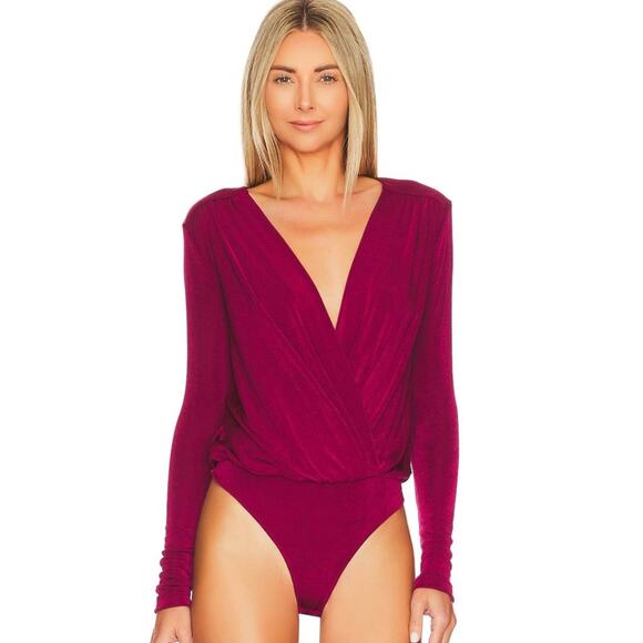 Michael Costello Gabriella Wrao Front Bodysuit NWOT Size Small - Picture 2 of 4